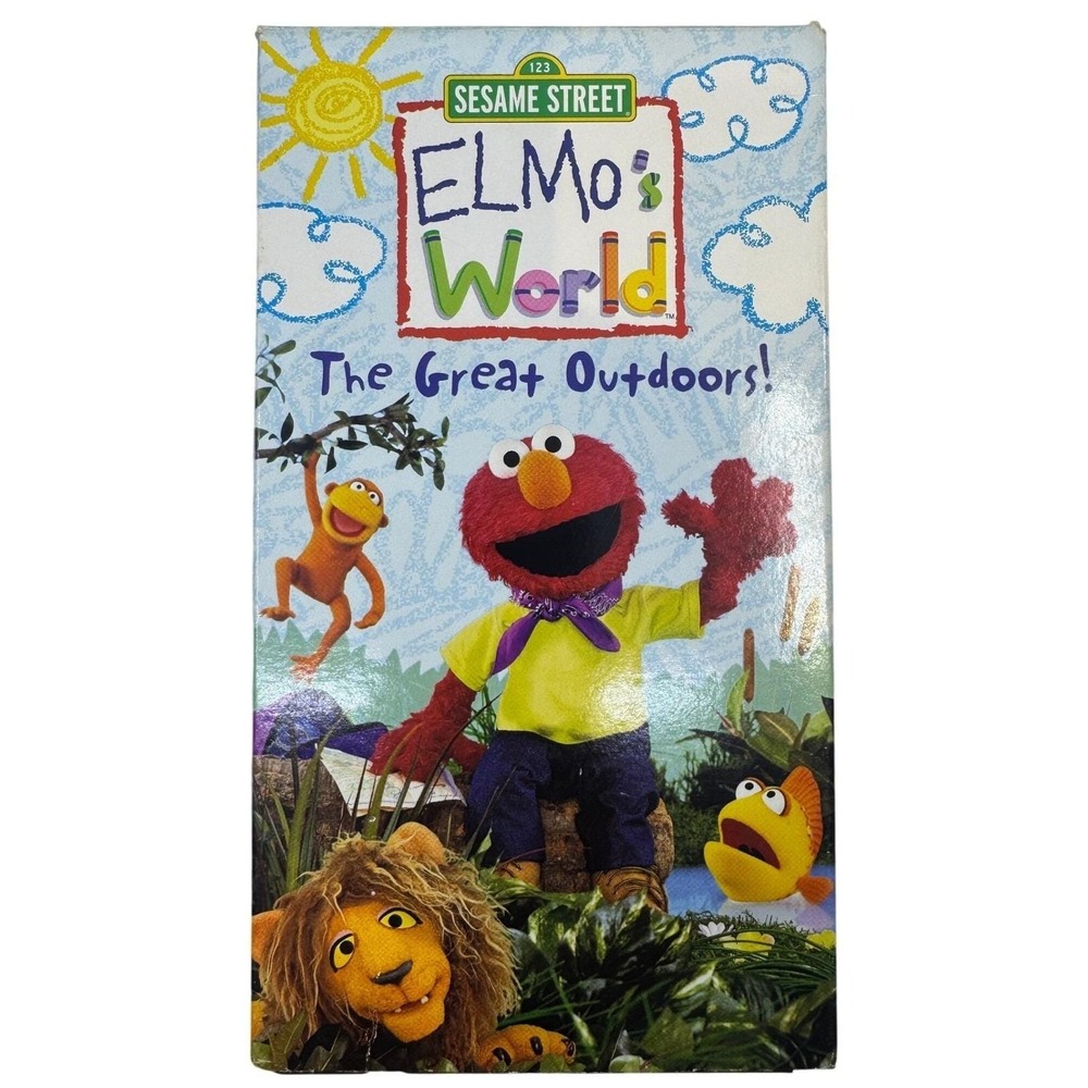 Sesame Street Elmo's World The Great Outdoors VHS 2003 Sony Wonder LV 55326